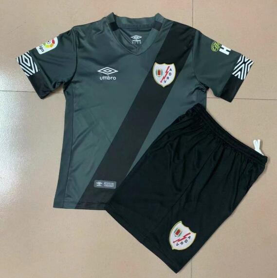 Kids Rayo Vallecano Away Soccer Kits Shirt With Shorts 2020/21